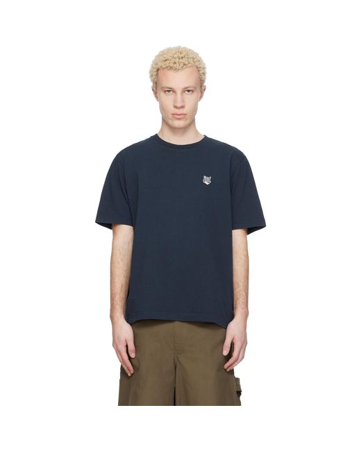 Maison Kitsuné Blue Fox Head Comfort T-Shirt for men