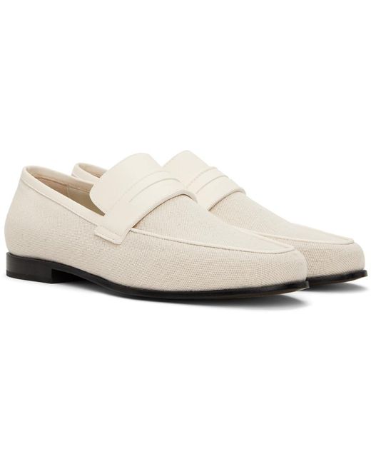 Totême  Black Toteme Off-white 'the Canvas' Penny Loafers