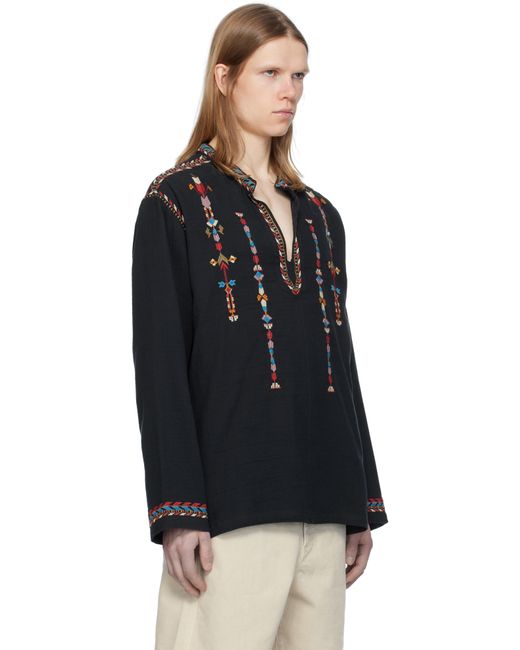 メンズ Isabel Marant ブラック Zakaria シャツ Black