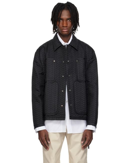 Craig Green Black Quilted Worker Jacket for men