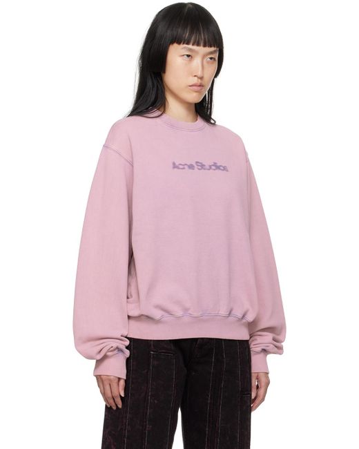 Acne Pink Blurred Sweatshirt