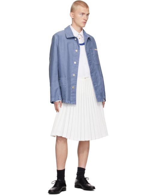 メンズ Marni ブルー ワークジャケット Blue