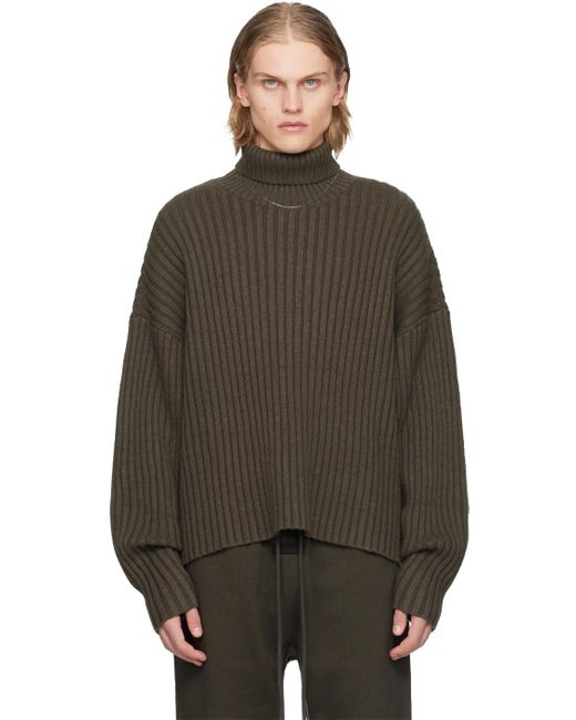 Col Roulé Gris En Tricot Côtelé Fear Of God pour homme en coloris Black