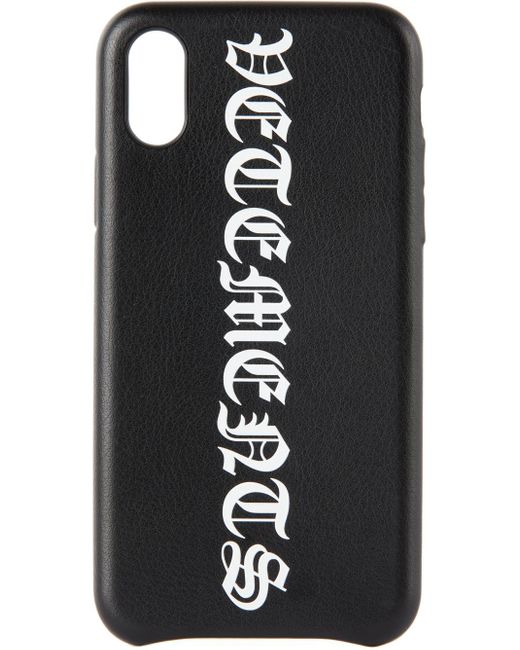 Vetements Black Gothic Logo Iphone Xs Case