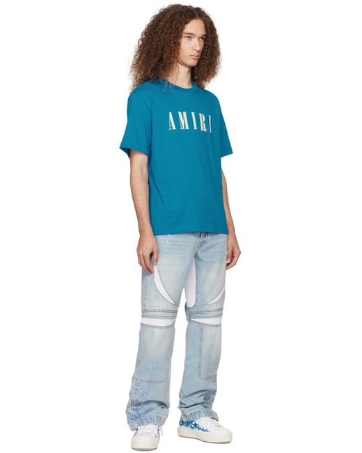 T-shirt bleu à logo Amiri pour homme en coloris Blue