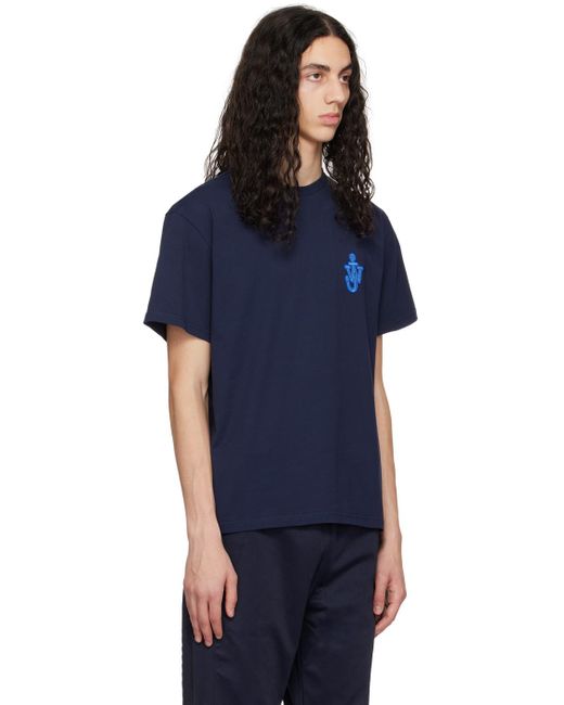 J.W. Anderson Blue Navy Anchor Patch T-shirt for men