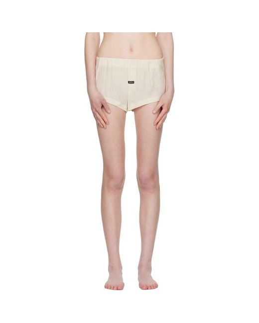 OPEN YY Natural Crinkled Tab Boxer Briefs