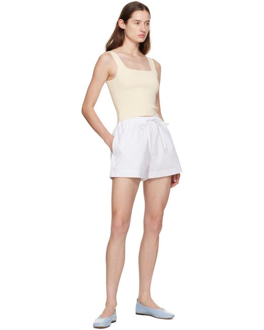 Matteau White Relaxed Shorts