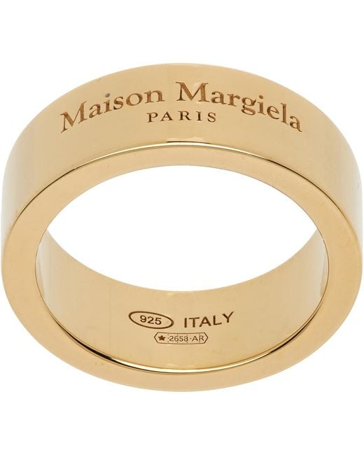 Maison Margiela Metallic Logo Reference Ring for men