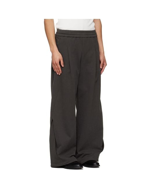NULLUS Black Interweaved Sweatpants for men