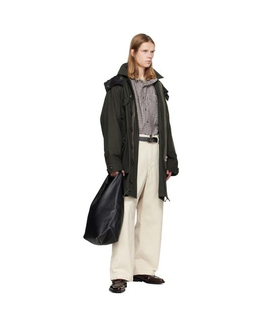MM6 by Maison Margiela Black Jewel Handle Classic Tote for men