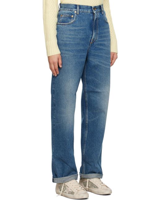 Golden Goose Deluxe Brand Blue Wide-leg Jeans