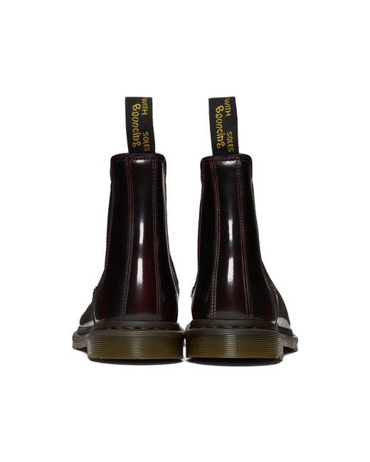 dr martens burgundy chelsea boots