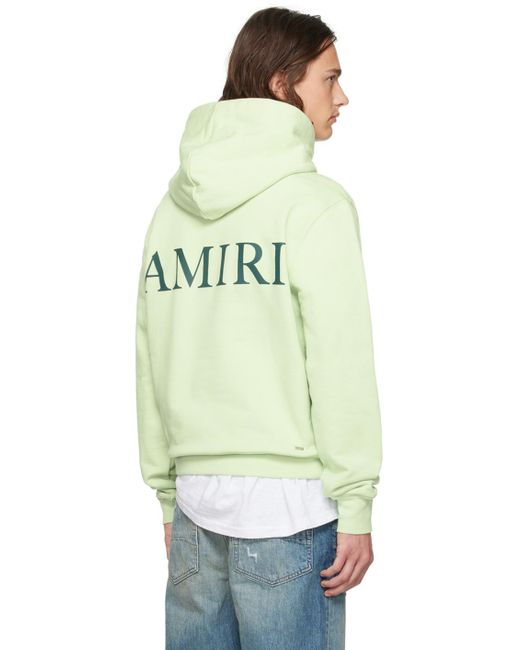 Pull à capuche vert à logo m.a. Amiri pour homme en coloris Green
