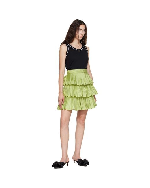 Valentino Green Cotton Jersey Vlogo Tank Top