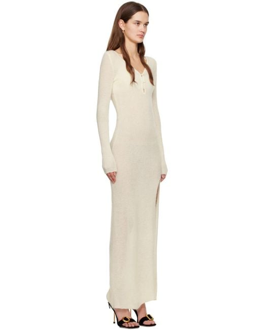 Jacquemus Black Off-white 'la Robe Alzou' Maxi Dress
