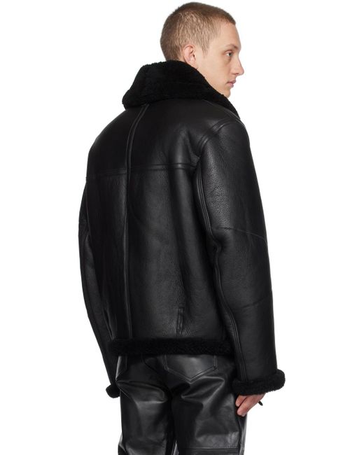 Mackage Black Kristian Leather Jacket for men