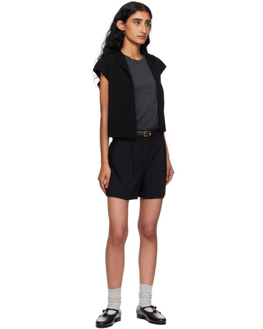 Andersons Black Skinny Saffiano Calf Leather Belt