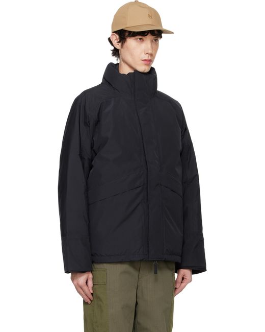 メンズ Nanamica ネイビー Gore-Tex ショート ダウンジャケット Black