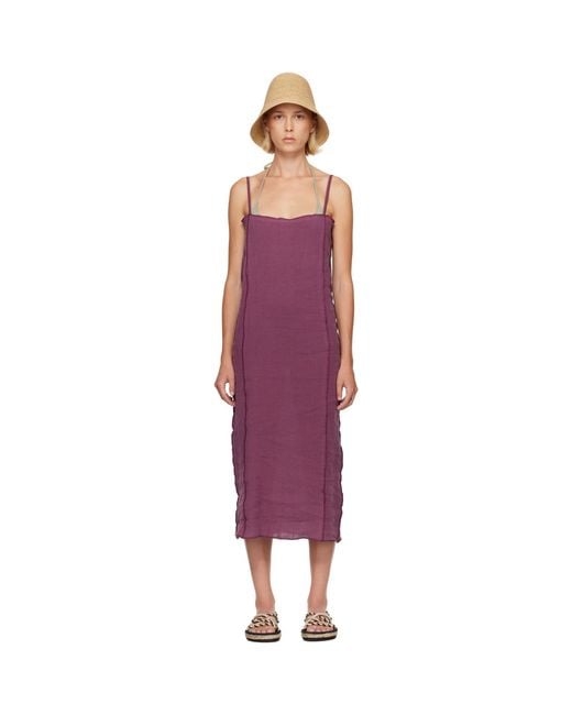 Baserange Purple Shok Slip Midi Dress
