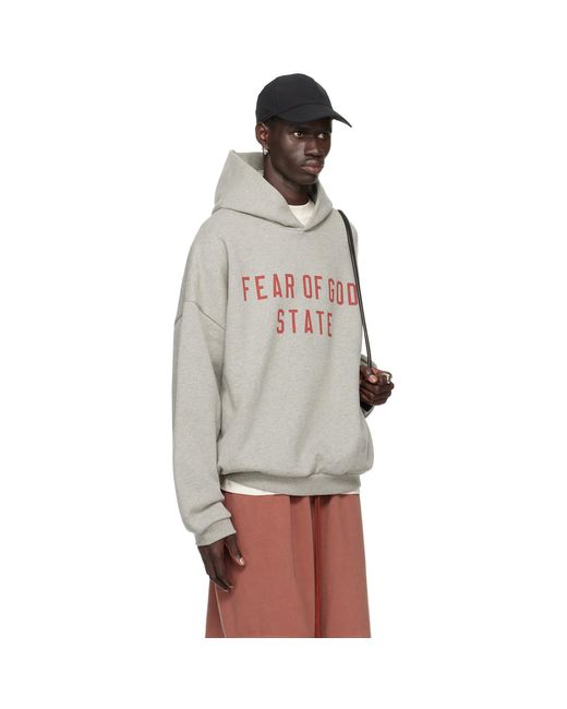 Fear Of God Multicolor Printed Logo Hoodie for men