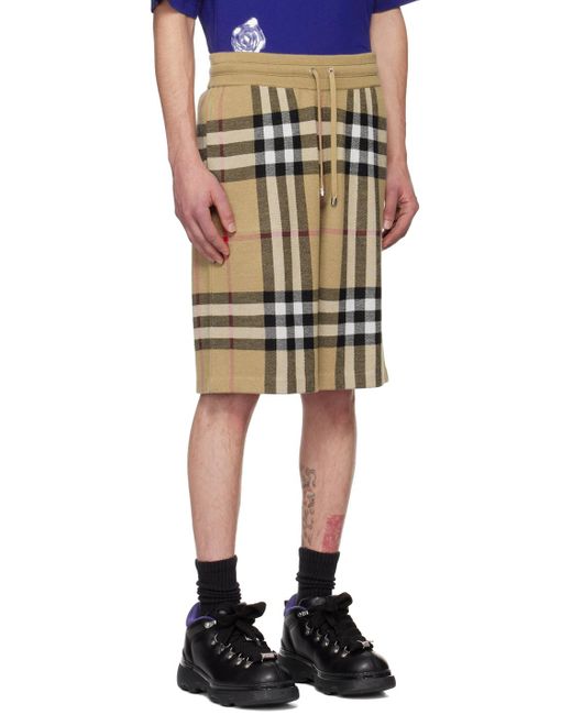 Burberry Black Beige Weaver Shorts for men