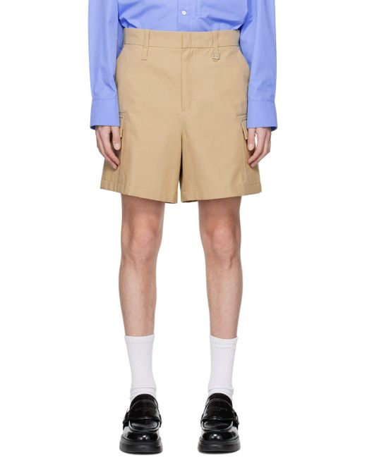 Wooyoungmi Blue Beige Hardware Shorts for men