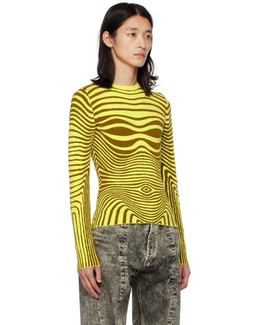 Jean Paul Gaultier Yellow Green Body Morphing Sweater for men
