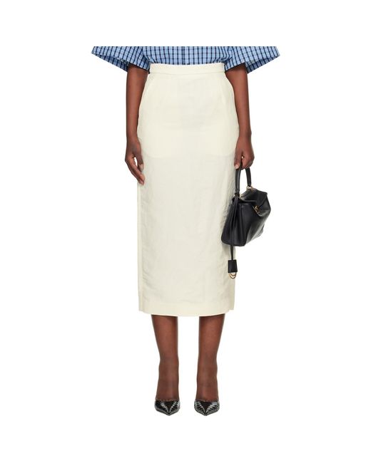 Willy Chavarria White Off- Tubo Midi Skirt