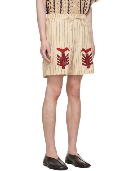 HARAGO Multicolor Off- Striped Shorts for men