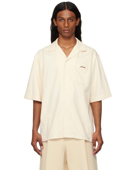 Marni Natural Light Denim Bowling Shirt for men