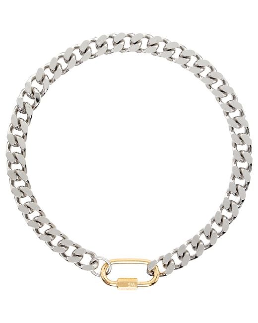 In Gold We Trust Metallic Curb Chain Necklace for men