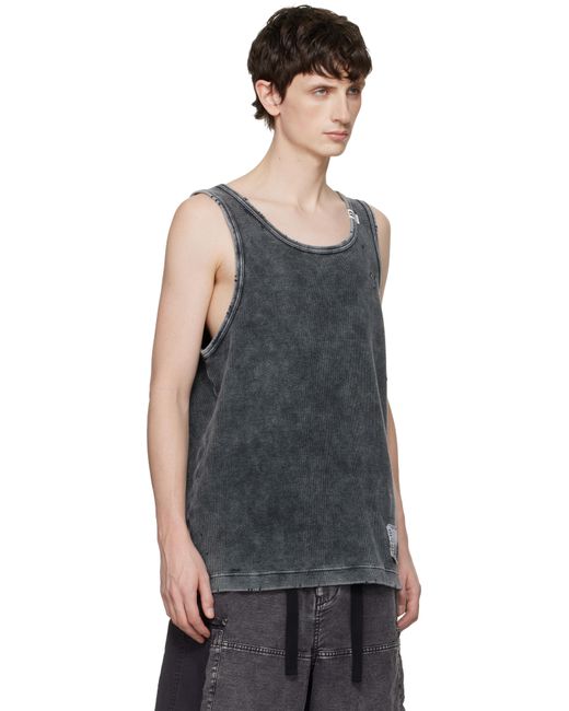 Maison Mihara Yasuhiro メンズ ブラック Bleached サーマル タンク