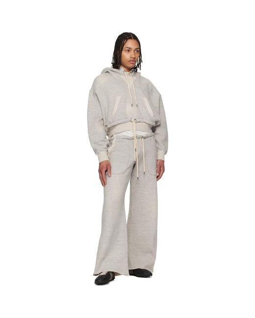 R13 Natural Cinched Hem Popover Hoodie for men