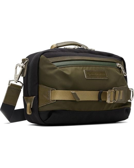 Master Piece Black Khaki & Potential 2Way Mini Shoulder Bag for men