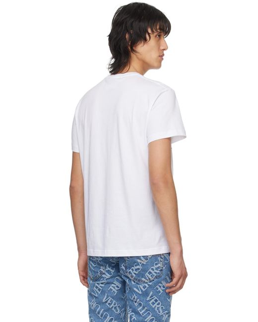 Versace White Watercolor Couture T-shirt for men