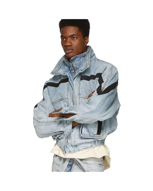 Fear Of God Acid washed Denim Bomber Jacket in Blue for Men Lyst