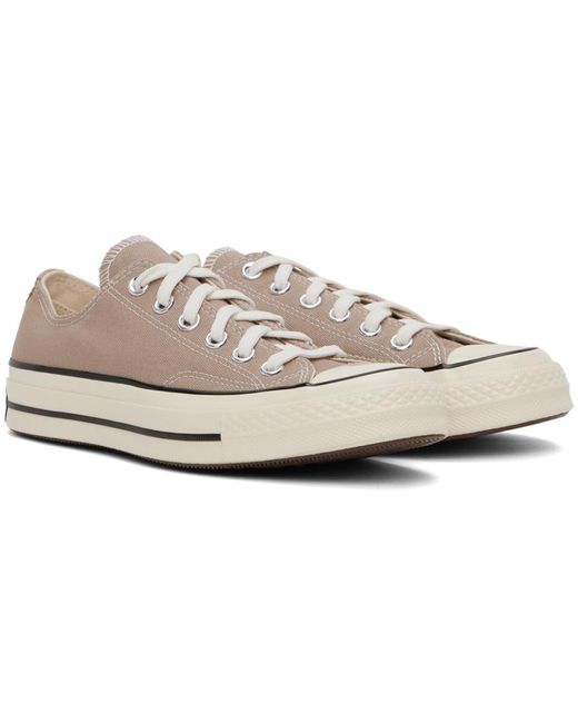 Converse Black Taupe Chuck 70 Vintage Canvas Sneakers for men