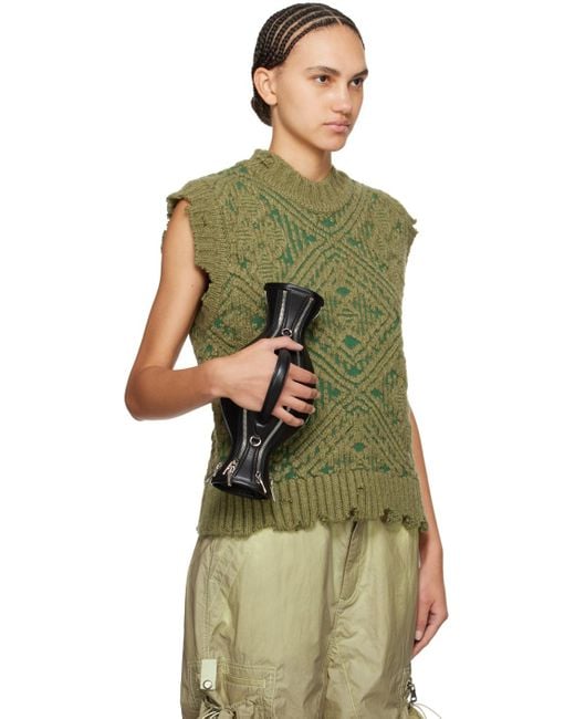 ANDERSSON BELL Green Jacquard Vest