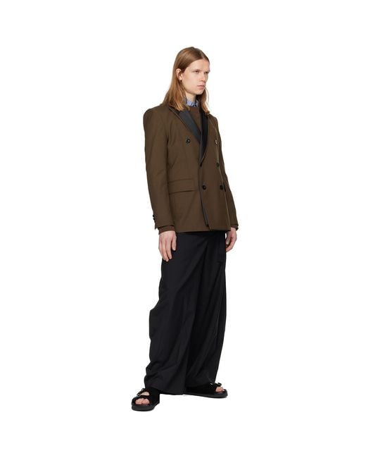 Sacai Brown Suiting Blazer for men