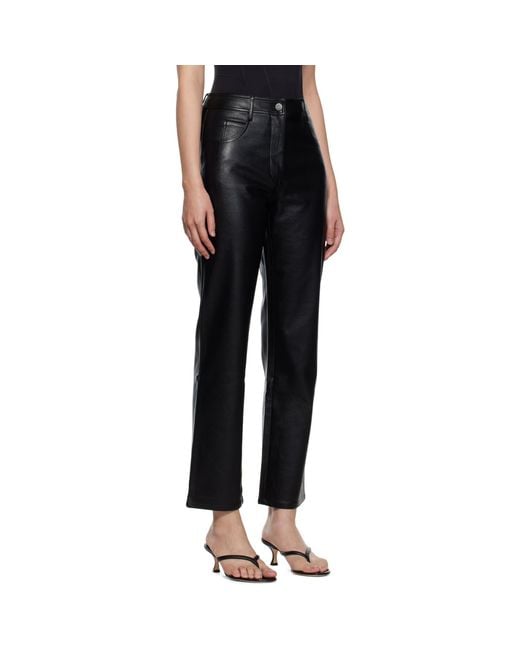 Miaou Black Junior Synthetic Leather Pants