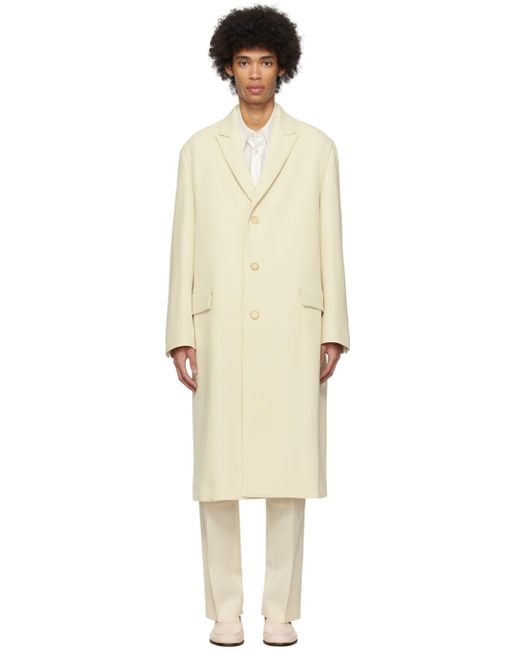AURALEE Off Chesterfield Coat in Black for Men Lyst UK