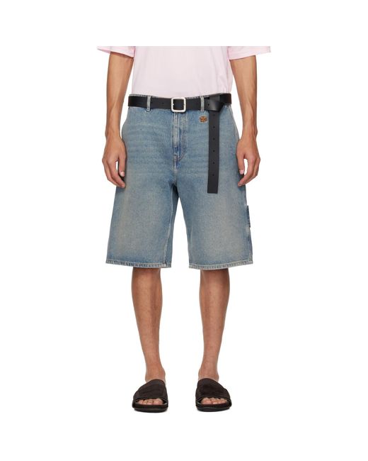 Courreges Blue Hammer Denim Shorts for men