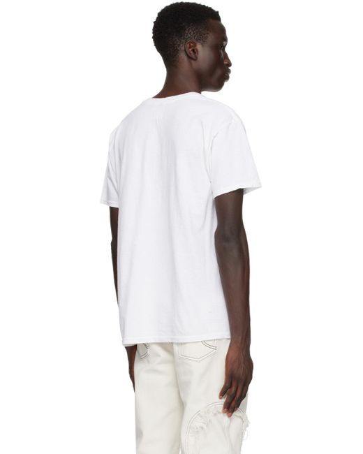 T-shirt blanc cassé à imprimés Edward Cuming pour homme en coloris Black