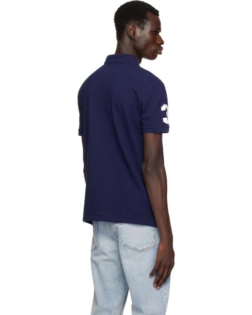 Polo Ralph Lauren Custom Slim Fit Big Pony Mesh Polo in Blue for Men | Lyst