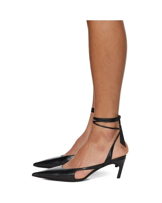 The Attico Brown Diane Slingback Heels
