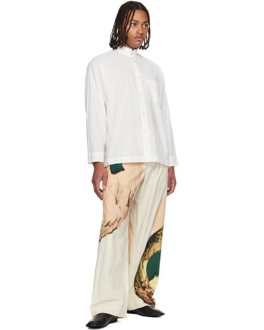 Homme Plissé Issey Miyake White Streamline Shirt for men