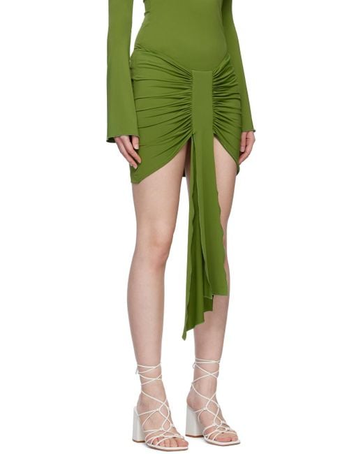 Kim Shui Green Ssense Exclusive Miniskirt