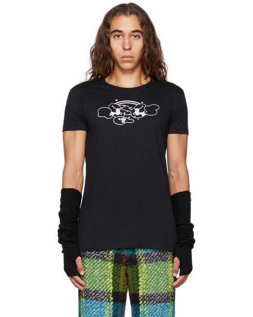 Anna Sui コットン Ssense限定 プリントtシャツ カラー ブラック メンズ Lyst