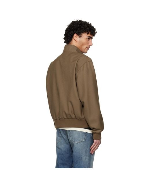A.P.C. Black Khaki Zipped Jacket for men